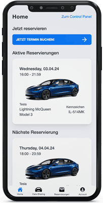 Mockup Carsharing Manager